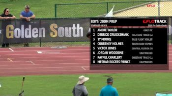 High School Boys' 200m Prep, Heat 8