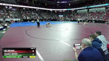 Girls 126 lbs Quarterfinal - Franky Groom, North Crawford/Seneca Girls vs Lily Becker, Brookfield East Girls