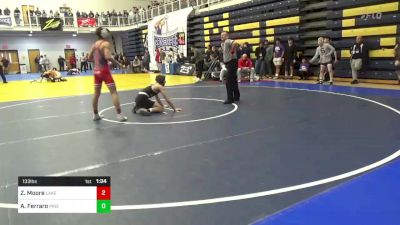 133 lbs R-32 - Zeno Moore, Lake Highland Prep-FL vs Anthony Ferraro, Pine Richland