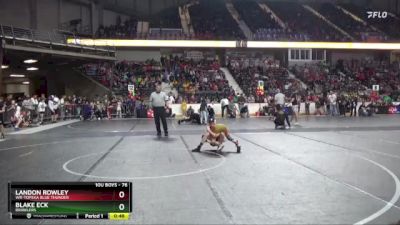 76 lbs Quarterfinal - Landon Rowley, WR-Topeka Blue Thunder vs Blake Eck, Brawlers