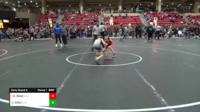 76 lbs Cons. Round 4 - Christian West, Maize Wrestling Club vs Lane Allen, Paola Wrestling Club