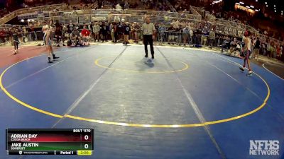 1A 106 lbs Quarterfinal - Jake Austin, Somerset vs Adrian Day, Cocoa Beach