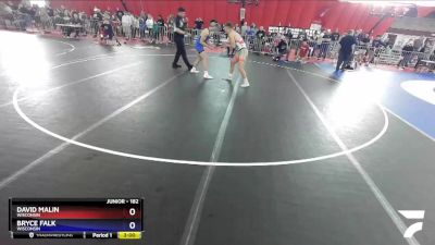 182 lbs Semifinal - David Malin, Wisconsin vs Bryce Falk, Wisconsin