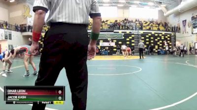 132 lbs Cons. Semi - Jacob Kash, BRUNSWICK vs Omar Leon, SPRINGFIELD(Akron)