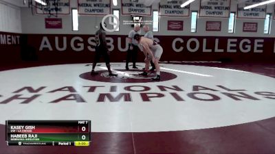 197 lbs Quarterfinal - Habeeb Raji, Nebraska Wesleyan vs Kasey Gish, UW - La Crosse