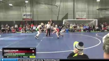 115 lbs Quarterfinals (8 Team) - Kaden Kowalek, Nebraska Black vs Langdon Klinkhammer, South Dakota Storm