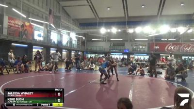 110 lbs Placement Matches (8 Team) - Jaleesa Whaley, Storm Center vs Keke Bush, Alabama Elite Gold