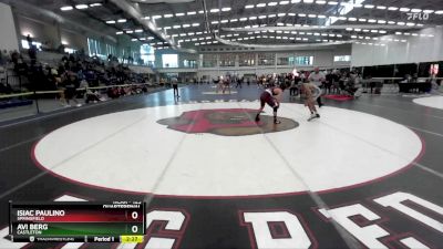 125 lbs Quarterfinal - Avi Berg, Castleton vs Isiac Paulino, Springfield