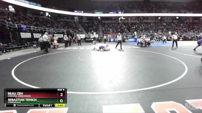 II-152 lbs Cons. Round 4 - Sebastian Temich, Lyndonville vs Beau Zeh, Canisteo-Greenwood