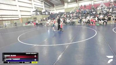 56 lbs Champ. Round 1 - Riddic Bunn, WA vs Cooper Tabbert, MT