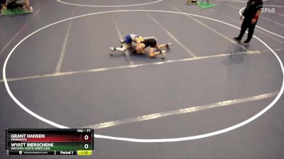 77 lbs Cons. Round 1 - Wyatt Bierschenk, Wayzata Youth Wrestling vs Grant Hansen, Minnesota