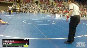 135 lbs Finals (8 Team) - Cadence Cook, W4-Bismarck Century vs Kaylee Kurz, E4-Grand Forks