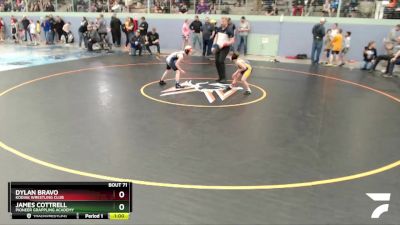 77 lbs Round 2 - Dylan Bravo, Kodiak Wrestling Club vs James Cottrell, Pioneer Grappling Academy