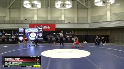 71 lbs Semifinal - Cameron Ramp, Backyard Brawlers Midwest vs Grady Glowacki, B.A.M. Training Center