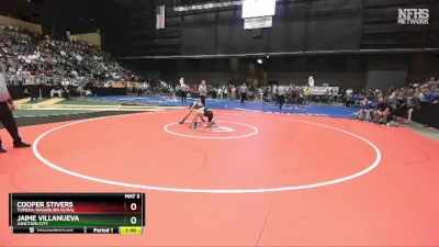 6A - 132 lbs Quarterfinal - Cooper Stivers, Topeka-Washburn Rural vs Jaime Villanueva, Junction City