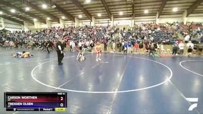 94 lbs Cons. Round 2 - Carson Worthen, MT vs Trexden Olsen, UT