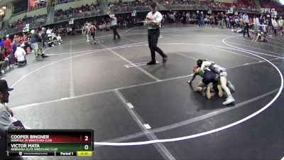 55 lbs Quarterfinal - Cooper Bingner, Norfolk Jr Wrestling Club vs Victor Mata, Nebraska Elite Wrestling Club