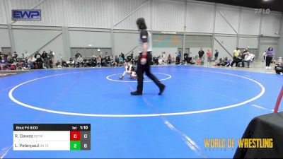 50 lbs Rr Rnd 1 - Raylee Dawes, Sisters On The Mat Purple vs Laken Peterpaul, Untouchables Girls Teal