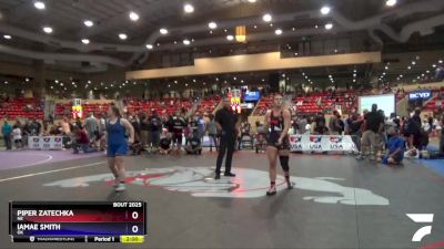 164 lbs Quarterfinal - Piper Zatechka, NE vs Iamae Smith, OK