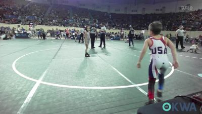 55 lbs Consi Of 16 #2 - Bladen Wilkerson, Choctaw Ironman Youth Wrestling vs Hai'Lee Castillo, ANADARKO