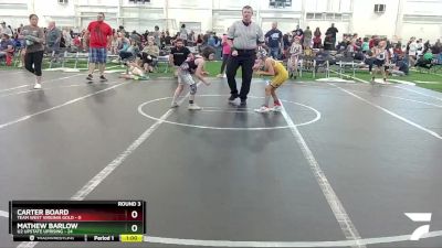 64 lbs Round 3 (6 Team) - Carter Board, Team West Virginia Gold vs Mathew Barlow, U2 Upstate Uprising