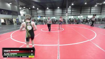 126 lbs Round 2 (4 Team) - Blake Condino, GREAT NECK WC vs Masion Brandow, D1 ELITE