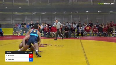 120 lbs: Aden Reeves, IA vs Matt Ramos, IL