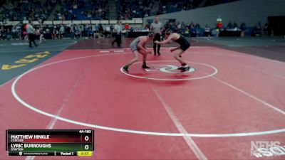 4A-160 lbs Cons. Round 1 - Matthew Hinkle, Cascade vs Lyric Burroughs, Stayton