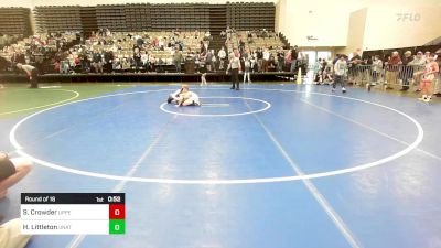 87-J lbs Round Of 16 - Seamus Crowder, UpperTownship vs Herman Littleton, Unattached