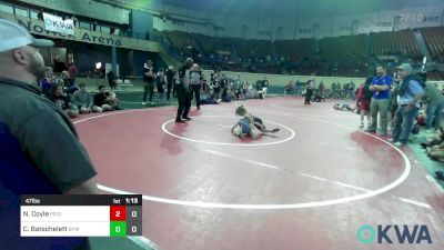 47 lbs Rr Rnd 2 - Nixon Coyle, Piedmont vs Cruz Batschelett, Bristow Youth Wrestling