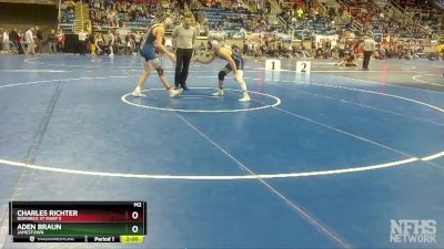 152 lbs Champ. Round 1 - Charles Richter, Bismarck St Mary`s vs Aden Braun, Jamestown