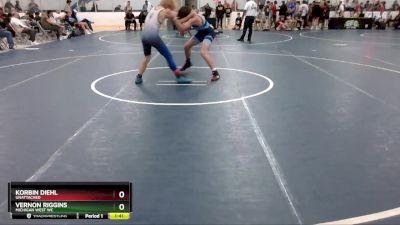 135 lbs Cons. Round 2 - Vernon Riggins, Michigan West WC vs Korbin Diehl, Unattached