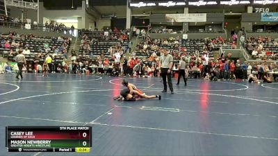 80 lbs 5th Place Match - Casey Lee, Legends Of Gold vs Mason Newberry, Greater Heights Wrestling