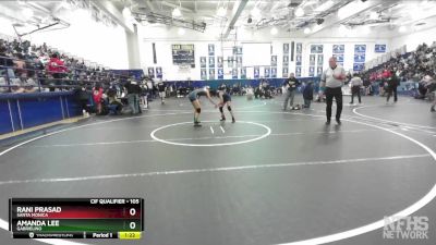 105 lbs Champ. Round 1 - Amanda Lee, Gabrielino vs Rani Prasad, Santa Monica