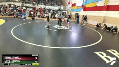 138 lbs Quarterfinal - Zabian Cowley, Thunder Basin High School vs Layne Hamilton, Cheyenne East