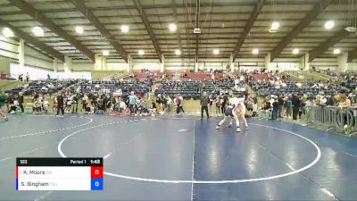 160 lbs Quarterfinal - Kaden Moore, Elite Wrestling vs Stetson Bingham, Top Of Utah