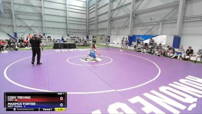 138 lbs Quarters & 1st Wb (16 Team) - Cody Trevino, Iowa vs Maximus Fortier, West Virginia