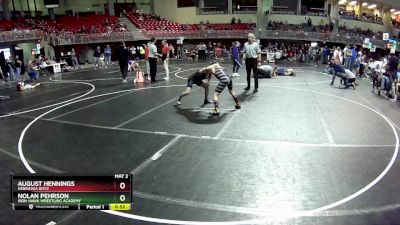 90 lbs Cons. Semi - August Hennings, Nebraska Boyz vs Nolan Pehrson, Iron Hawk Wrestling Academy