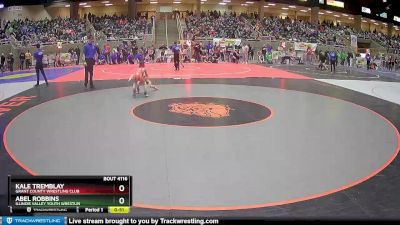 63 lbs Quarterfinal - Kale Tremblay, Grant County Wrestling Club vs Abel Robbins, Illinois Valley Youth Wrestlin