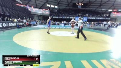 1B/2B 165 Champ. Round 1 - Carter Catlin, Napavine vs Tyson Portmann, Willapa Valley