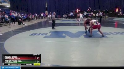 285 lbs Champ. Round 1 - Ryder Marshall, Millikin University vs Robby Bates, North Central College