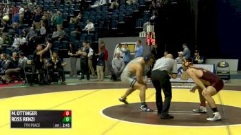 174 7th Place - Ross Renzi, West Virginia vs Michael Ottinger, Central Michigan