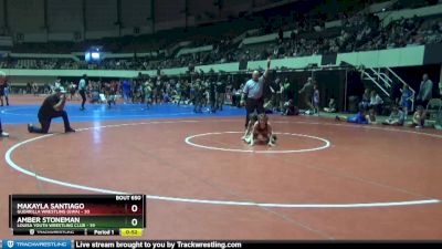 80 lbs Cons. Semi - Makayla Santiago, Guerrilla Wrestling (GWA) vs Amber Stoneman, Louisa Youth Wrestling Club