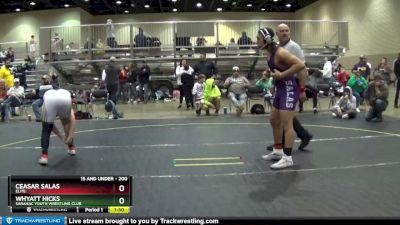 200 lbs Round 4 - Ceasar Salas, Elite vs Whyatt Hicks, Saranac Youth Wrestling Club
