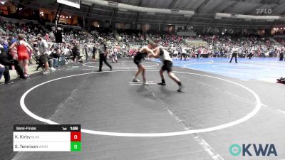 131 lbs Semifinal - Kash Kirby, Blackwell Wrestling Club vs Samuel Tennison, Warrior Wrestling Club