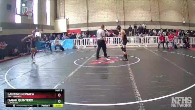 120 lbs Quarterfinal - Isaiah Quintero, El Dorado vs Santino Nonaca, San Clemente