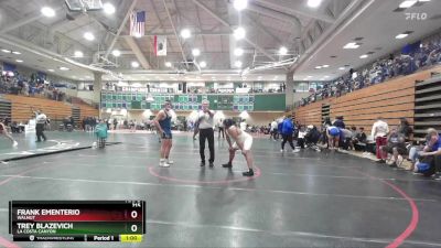 215 lbs 7th Place Match - Frank Ementerio, Walnut vs Trey Blazevich, La Costa Canyon