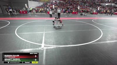 45 lbs Quarterfinal - Hudson Fuller, Wisconsin Rapids vs Bennett Burich, Mollitium Wrestling Club