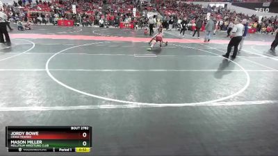 110 lbs Cons. Round 4 - Jordy Bowe, Crass Trained vs Mason Miller, Mollitium Wrestling Club