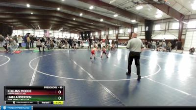 45 lbs Quarterfinal - Kollins Modde, Uintah Wrestling vs Liam Andersen, Juab Wrestling Club